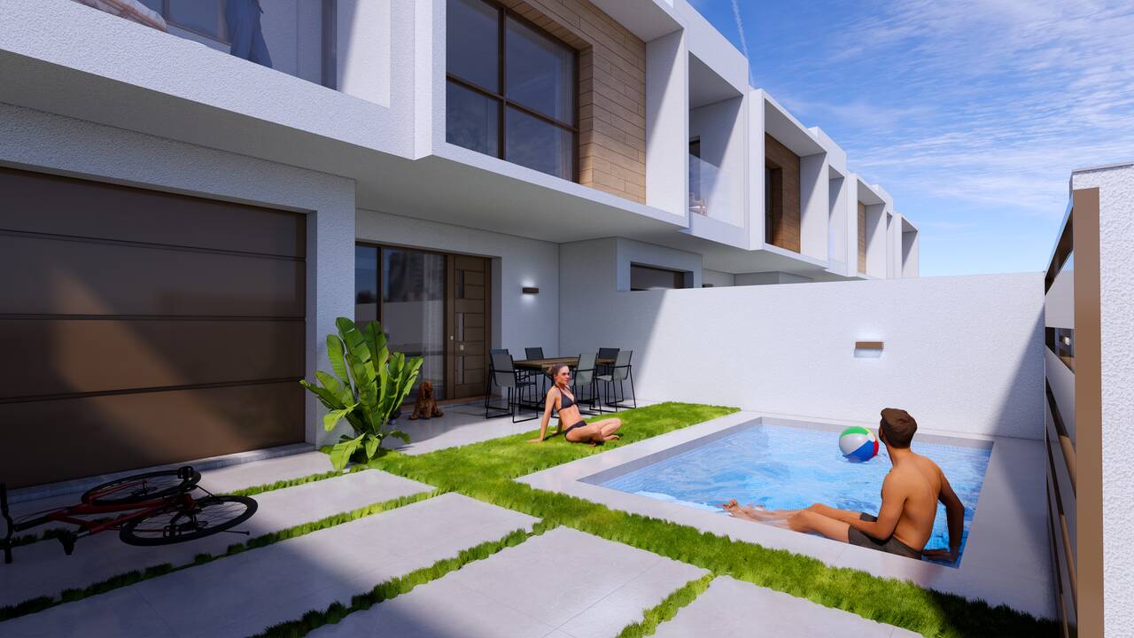 Residencial EUCALIPTO – 3 Bed 3 Bath Townhouses with Pool at the Beach – Los AlcÃ¡zares, Murcia