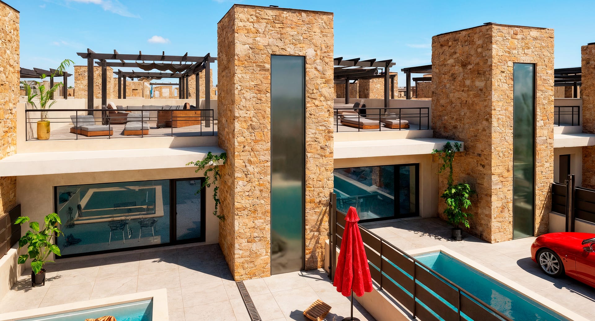 New Build 2 Bedroom 2 Bathroom Sevilla Townhouses with Solarium for Sale in La Pinilla, Murcia â Windmill Development